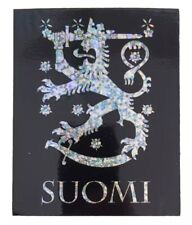Finnish Suomi Lion Coat of Arms Glitter Sticker  picture
