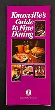 1987 Knoxville TN Fine Dining Guide Copper Cellar Restaurants Calhoun's Brochure picture