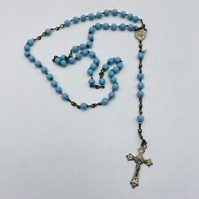 Vintage Rosary Blue Beads Made In Italy picture