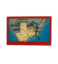 A Texan's Map of the United States Postcard Greetings from The Lone Star State picture
