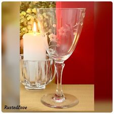 Lenox Brookdale Water Glass Vintage Lenox Blown Glass USA Cut Floral Design * picture