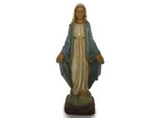 Statue Blessed Virgin Mary Our Lady Madonna Open Arms Hard Plastic Italy 8.46&qu picture