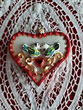 VINTAGE NEIMAN MARCUS LARGE HEART VALENTINE'S DAY/CHRISTMAS 2002 ORNAMENT picture