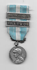 VINTIAGE Colonial Medal with MADAGASCAR AND MAROC BARS picture