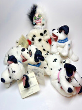 Vintage Disney Store 101 Dalmatians Cruella & Lucky, Jewel, Jack Beanbag Plush picture