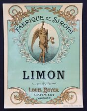 Antique LIMON LEMON Boyer Camaret Vaucluse Old Label picture
