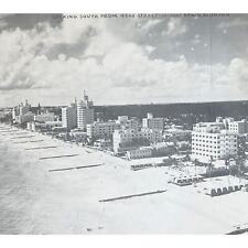 Vtg RARE Kromekote B/W King-Size 9x7 Postcard #208 Looking South 43rd Miami FL picture