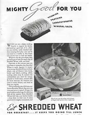 1934 Vintage Print Ad Shredded Wheat 