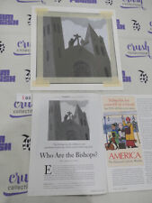 America Magazine New York Catholic Jesuit + Two Original Drawn Illustrations R03 picture