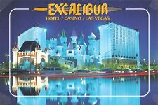 Postcard NV Las Vegas Excalibur Casinos Night Hotel Gambling Sin City Automobile picture