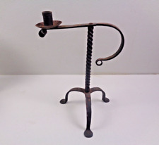 Antique Wrought Iron Hand Held Table Candle Holder picture