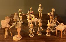 11 Vintage ERZGEBIRGE Expertic KWO Wilhelm Busch Wood Figurines Rare Collection picture