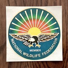 Vintage National Wildlife Federation Member Sticker  Decal - 3.5”, New, Bright picture