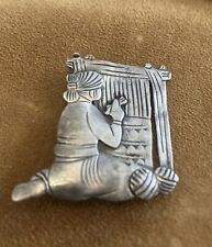 Vintage Cecil Perry Navajo Diné Sterling Silver Figural Pin Brooch Native Americ picture