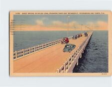 Postcard Gandy Bridge Six Miles Long Spanning Tampa Bay Florida USA picture
