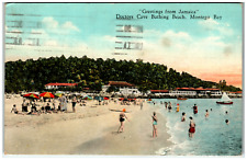 Postcard Vintage Doctors Cave Bathing Beach Montego Bay , Jamaica picture