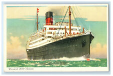c1940's Steamer Cunard RMS Samaria Sailing Vintage Unposted Postcard picture
