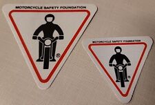 Motorcycle Safety Foundation Stickers Set Of 2 Large & Small 2000 picture