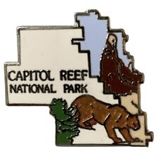 Vintage Capitol Reef National Park Mountain Lion Scenic Travel Souvenir Pin picture