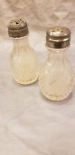 ANTIQUE/VINTAGE CRYSTAL GLASS  SALT AND PEPPER SHAKERS SET picture