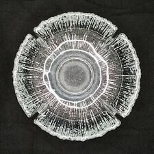 Large 9.5 Inch Textured Glass Ashtray (Light Scratching & Small Chip-See Photos) picture