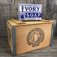Vintage 1837-1987 Procter & Gamble Ivory Soap Advertising Wood Crate picture
