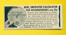 1953 GREENLEE HANDY CALCULATOR only 25c, Rockford, ILL Vintage Print Ad SV1. picture
