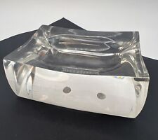Large Vintage Clear Lucite Chunky Soap Dish Retro Plastic 5