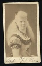 Signed Photo of Albino Mind Reader Girl Sideshow Circus 1800s CDV Barnum Rare picture