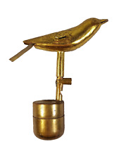 Antique Figural Brass Bird Water Whistle--3.5 