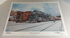 VINTAGE 1978 RON FLANARY MOVING KING COAL TRAIN PRINT LIMITED EDITION picture