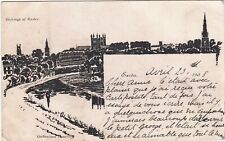 G1551 ILLUSTRATION - ETCHINGS OF EXETER - CITY SURROUNDINGS picture