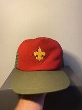 Vintage 80's Boy Scouts Snapback Trucker Hat  Adjustable One Size Fits All picture