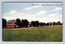 St Louis MO-Missouri, Officers Row, Jefferson Barracks, Vintage Postcard picture