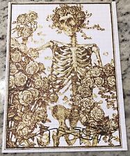 BLOTTER ART SKELETON & ROSES SIGNED BY STANLEY MOUSE GOLD  BERTHA picture