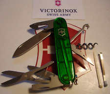 VICTORINOX 91mm TRANSLUCENT EMERALD GREEN CLIMBER 14 FUNCTION SWISS ARMY KNIFE picture