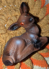 Vintage Cute Ceramic Baby Deer Statue Made in China With some wear picture