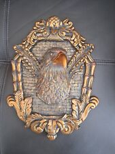 Stunning Gold Gilded Eagle Plaque picture