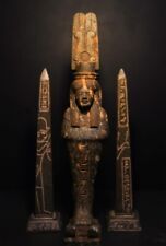 Egyptian goddess Isis statue wearing double feather of Amun Ra picture