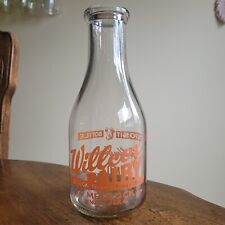 Vintage Willcox Dairy J.A Medlock ACL Owens Duraglas 1-Quart Milk Bottle Arizona picture