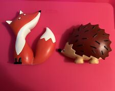Fox and Hedgehog Cartoon Looking Knick Knack Figurines picture