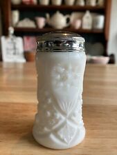 Vintage Kemple Yutec White Milk Glass Art Deco Flower Salt Shaker picture