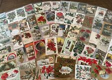 Big Lot of ~100 Antique  Christmas~Vintage 1900's Xmas Postcards~in sleeves~h948 picture