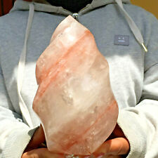 4.6lb Large Rare Clear Pink Hematoid Quartz Crystal Point Torch Tower Specimen picture