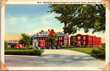 Mansfield OH Ohio General Hospital & Nurses Home Vintage Postcard PM 1941 picture