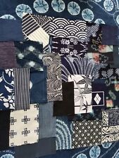 Vintage Japanese Indigo Fabric/Boro, Sashiko 20 Pieces, Kasuri, Shima, Yukata picture