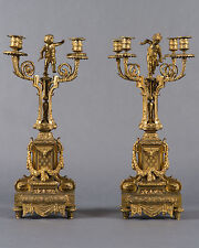 A Pair of Napoleon III French Gilt Bronze Four-branch Figural Candelabras picture