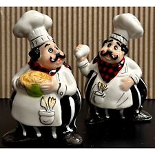 American Atelier Italian Chef Salt and Pepper Shakers pizza pasta With stoppers picture