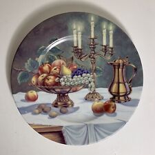 Vintage Lazeyras Limoges France Porcelain Plate Still Life with Fruit  7 1/4