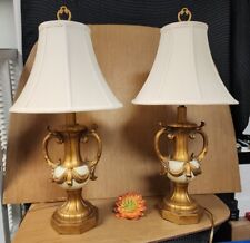 Pair vintage Gold lamps by Bergman picture